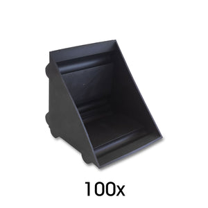 Eckenschutztaschen Schutzmaterial, Kantenschutz schwarz Kunststoff 100er Set