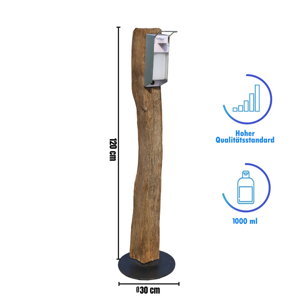 Desinfektionssäule rustikal | Landhausstil | Desinfektionsmittelspender -Hygienesäule - I-Systeme.com - Imbusch Systemmoebel gmbh